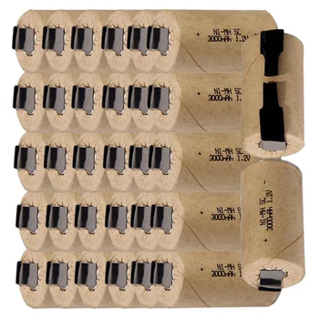 

32 pcs SC 3000mah 1.2v battery NIMH rechargeable batteries for electric screwdrivers 4.25cm*2.2cm for power tools