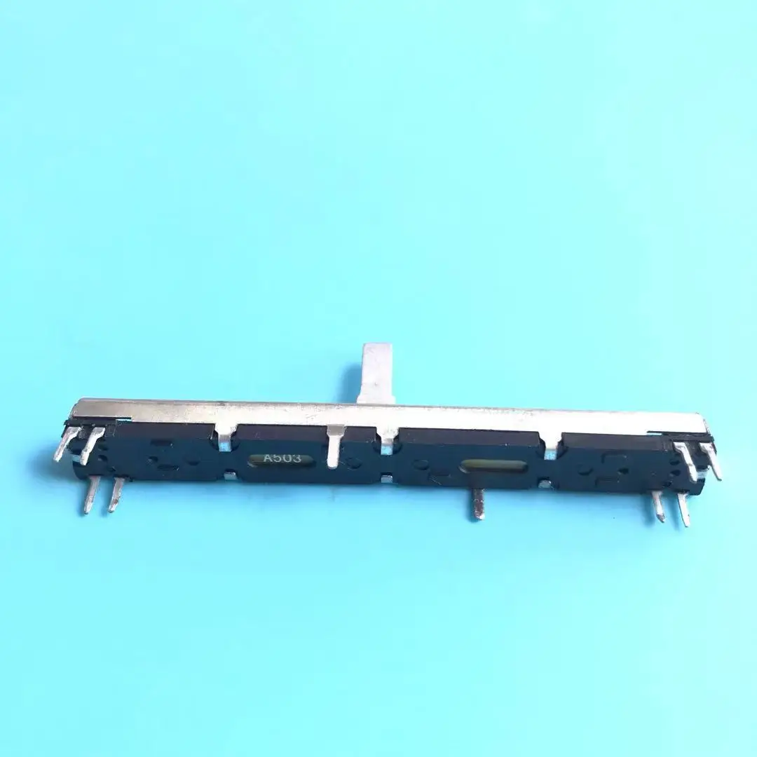 10pcs for Mickey MACKIE mixer fader potentiometer 75MM long double- A50K X2 Potentiometer Stereo Slide 2-channel