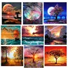 RUOPOTY 60x75cm Framed Oil Painting By Numbers Moon Light Landscape Paint By Number HandPainted Coloring Draw Craft Diy Gift ► Photo 1/6