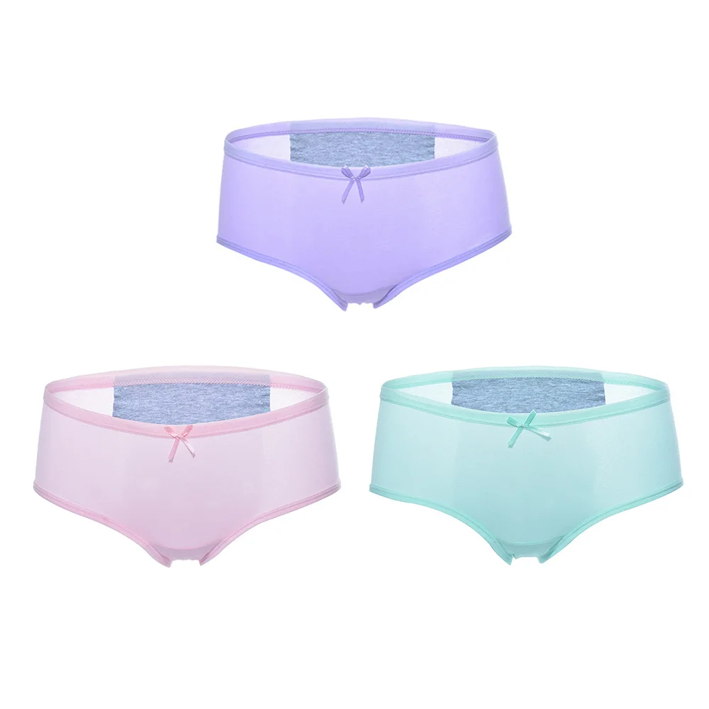women underware 3 шт./компл. Для женщин нижнее белье физиологические трусы хлопок Высокая Талия герметичность менструации трусики Для женщин сексуальные брюки - Цвет: women underware