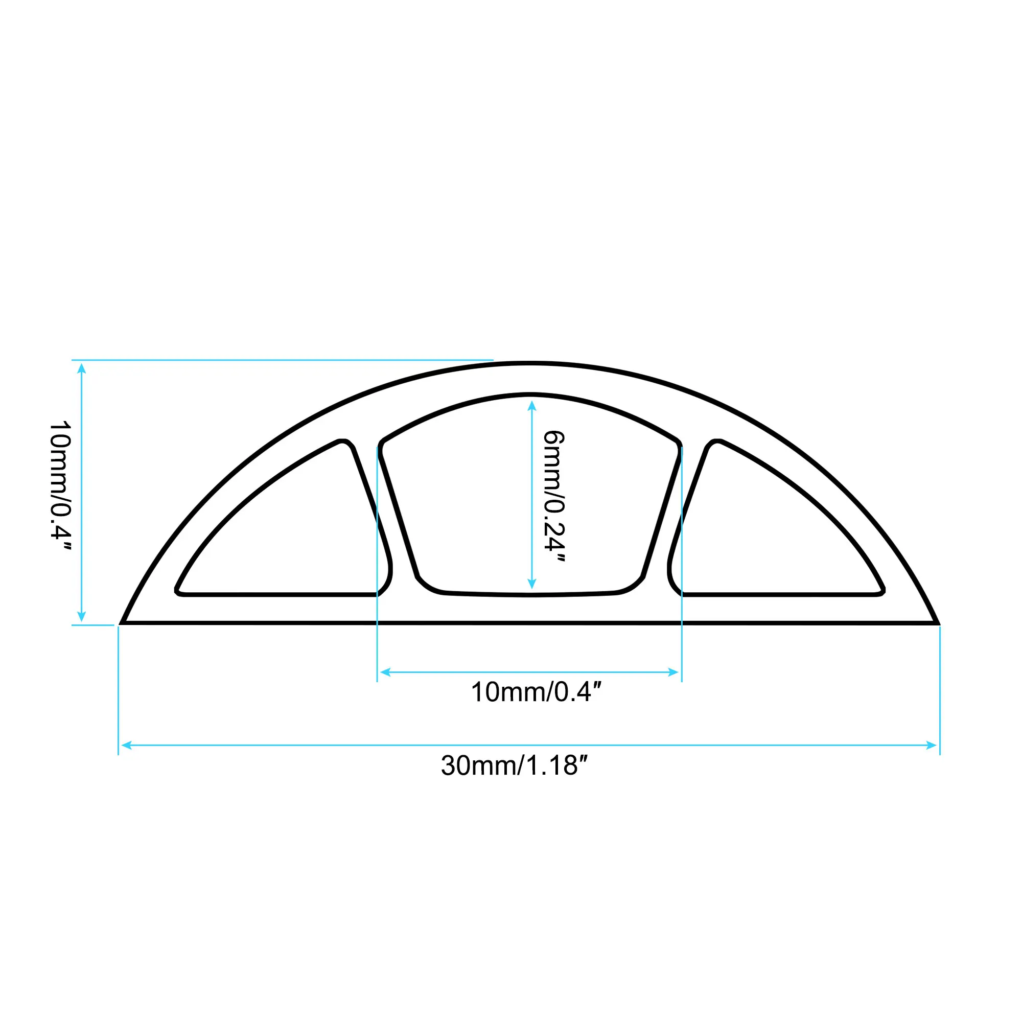 Uxcell Floor Cable Cover PVC Cord Protector Self-Adhesive Power Cable Protector Extension Electric Wire Duct Slot Manage
