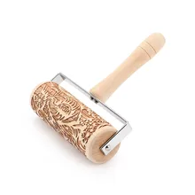 SEAAN рождественские Скалки ручные деревянные Выгравированные Скалки тиснение тесто ролик для печенья бисквит Фондант