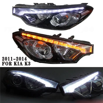 

Car Styling HID 2011~2013 for Kia K3 headlights K3 cerato LED Headlight LED DRL Bi Xenon Lens High Low Beam Parking AUTO Accesso