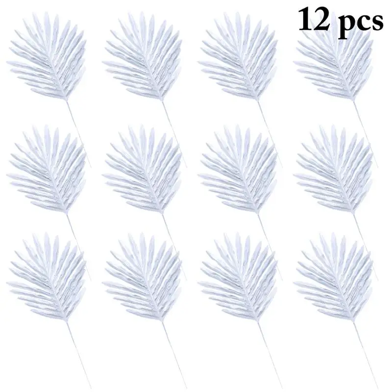 

12pcs Artificial Tropical Leaf DIY Lifelike Artificial Leaves Fake Leaf For Wedding Photography Props Party Decor Accessories