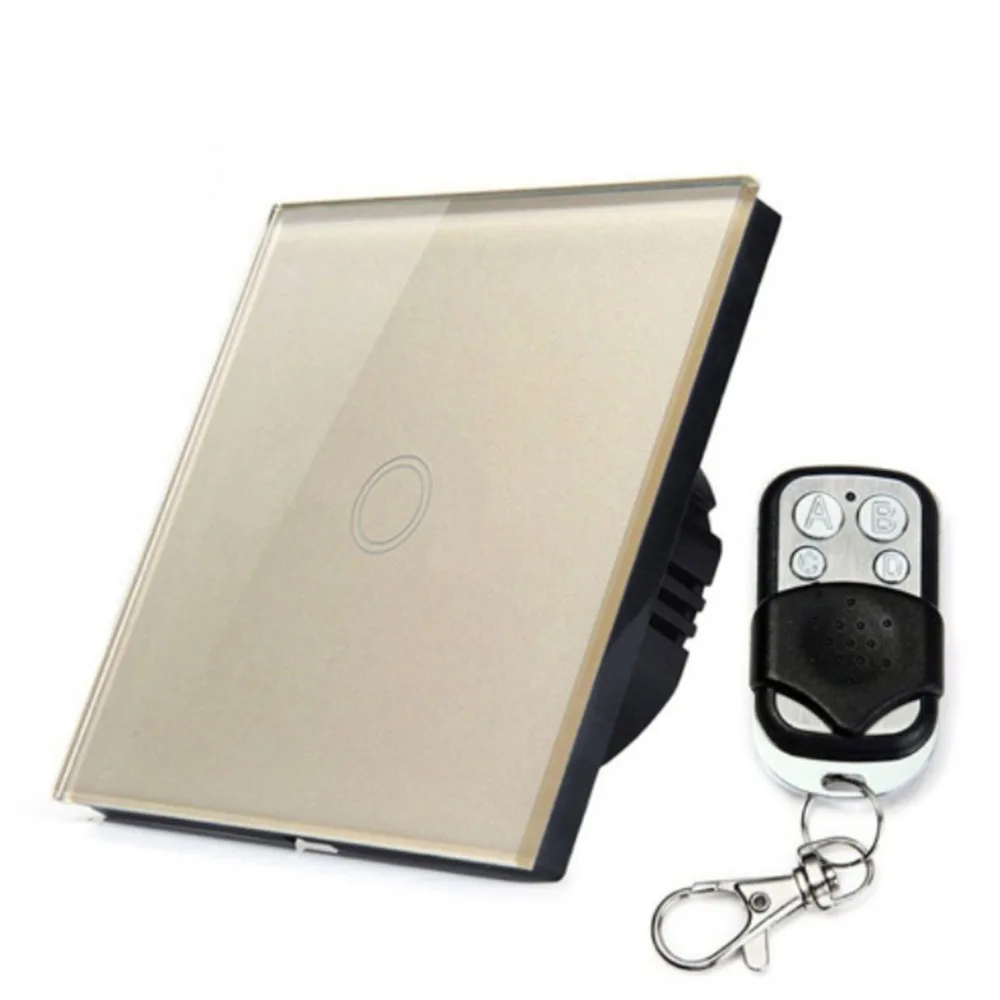 

Touch Switch EU/UK standard White Crystal Glass Panel Touch Switch AC220V EU Light Wall Touch Screen Switch