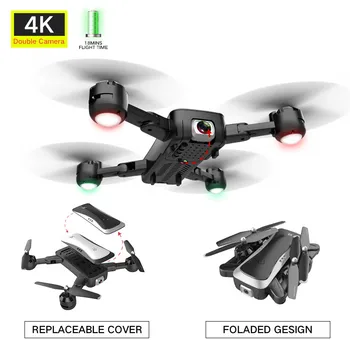 

New Drone camera 4k HD WiFi FPV Quadcopter optical flow hover height keep dual camera RC helicopter drone with camera