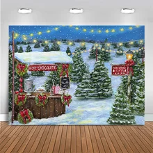 Mocsicka Merry Christmas Background Photography Baby Child Birthday Portrait Backdrop Decor Winter Snow Scene Light Photo Shoot