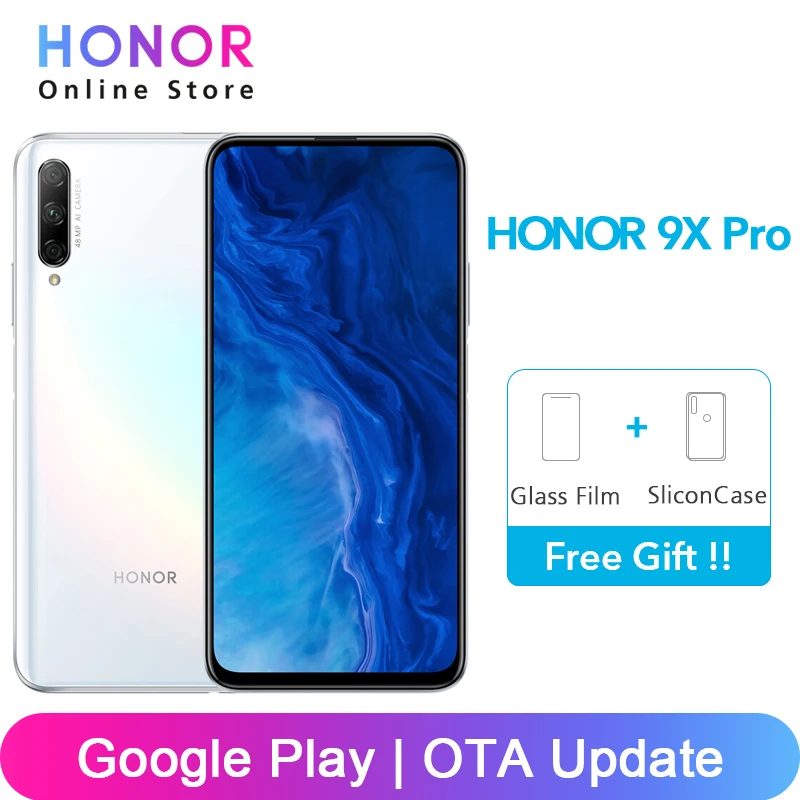 Смартфон Google Play Honor 9X Pro, 8 ГБ, 128 ГБ, 256 ГБ, Kirin 810, LiquidCool, 4000 мАч, 6,59 МП, тройная камера дюйма, 16 Мп, всплывающая камера