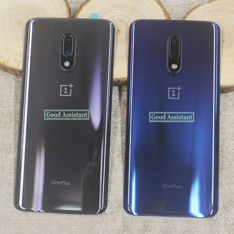 6,4 дюймов, черный/синий, новинка, для OnePlus 7 1+ 7, задняя крышка, крышка для батареи, корпус, чехол, заднее стекло, запасные части