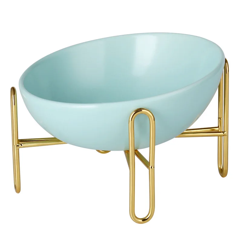 Новая керамическая миска для кошек щенок пищевая с железный кронштейн Стенд воды