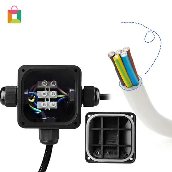 

4Pcs waterproof IP68 tee cable connector plastic enclosure box outdoor junction box enclosure electrical junction box Cozy