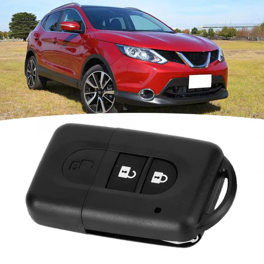 2 кнопки дистанционного ключа корпус чехол Замена насадка для Nissan Qashqai X-trail Автомобильный ключ чехол для автомобиля