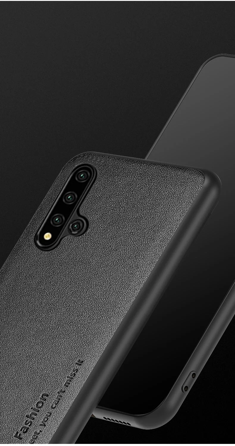 Простой Модный чехол для Honor 20 Pro, чехол s, тонкий чехол из натуральной кожи и силикона, противоударный чехол-накладка для huawei Honor 20/Pro