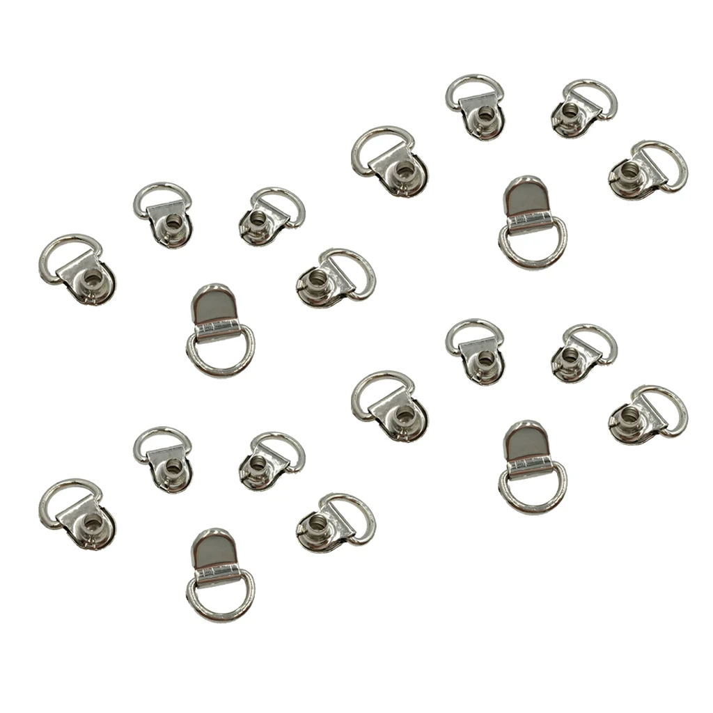 20pcs Boot Hooks Lace Fittings With Rivets for Repair/Camp/Hike Accessories