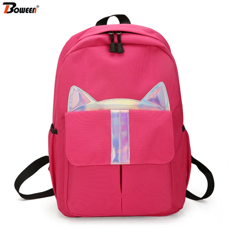 

2020 New Cute Cartoon Cat Women Backpack Girls Teenage School Bags Colorful Student Backpack Female Bagpack Youth Backbag Large