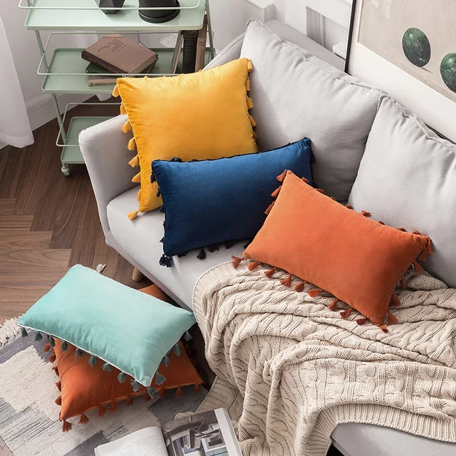 Tassle Fringe Boho Throw Pillow Covers 1