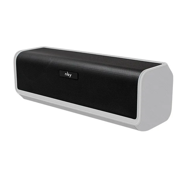 White Nby 6690, портативный Bluetooth динамик, 10 Вт, стойка, 4D, стерео, беспроводной, громкий динамик, Fm радио, динамик s, компьютерный, бас, поддержка TF, AUX, USB - Цвет: White