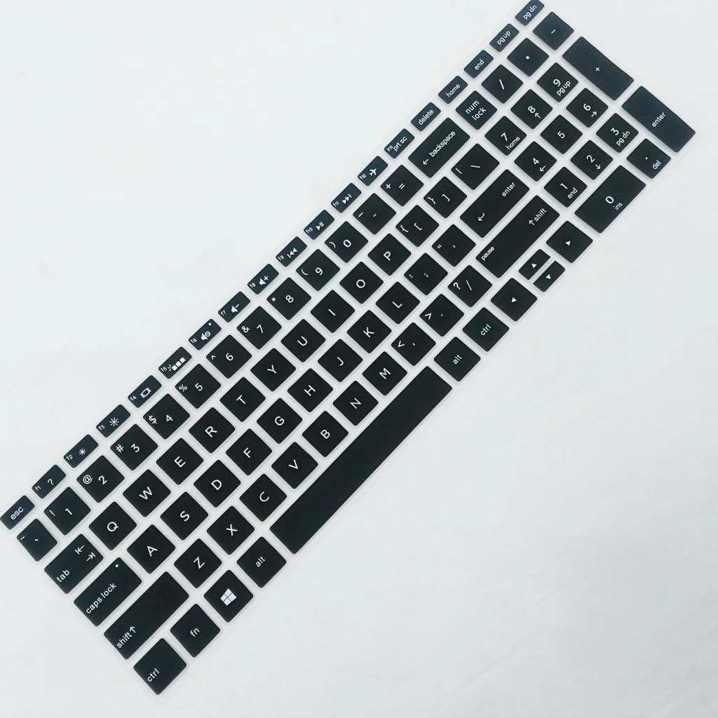2Pieces High invisible Keyboard Protector Skin Cover For HP 15.6'' BF Laptop Black