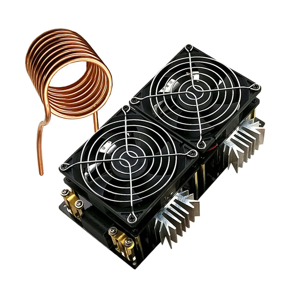 Индукционная нагревательная плата ZVS PCB 2000 Вт Высокая мощность низкое напряжение 12-48 В постоянного тока с катушкой DIY деревообрабатывающий 50А модуль Flyback нагреватель