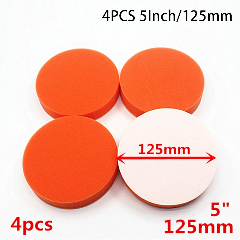 

5" Polishing Pads Buffing Sponge Polisher Buffer Clean Professional 125mm Orange 4x Hot Sale Durable