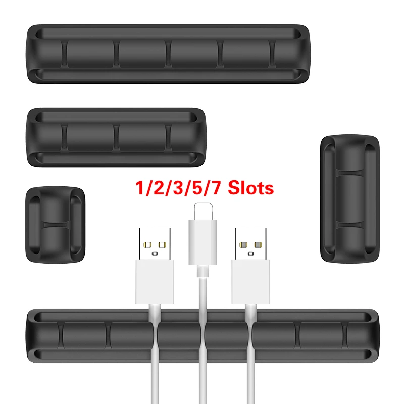 Устройство для намотки кабеля с 7 слотами силиконовый органайзер зарядного устройства настольное