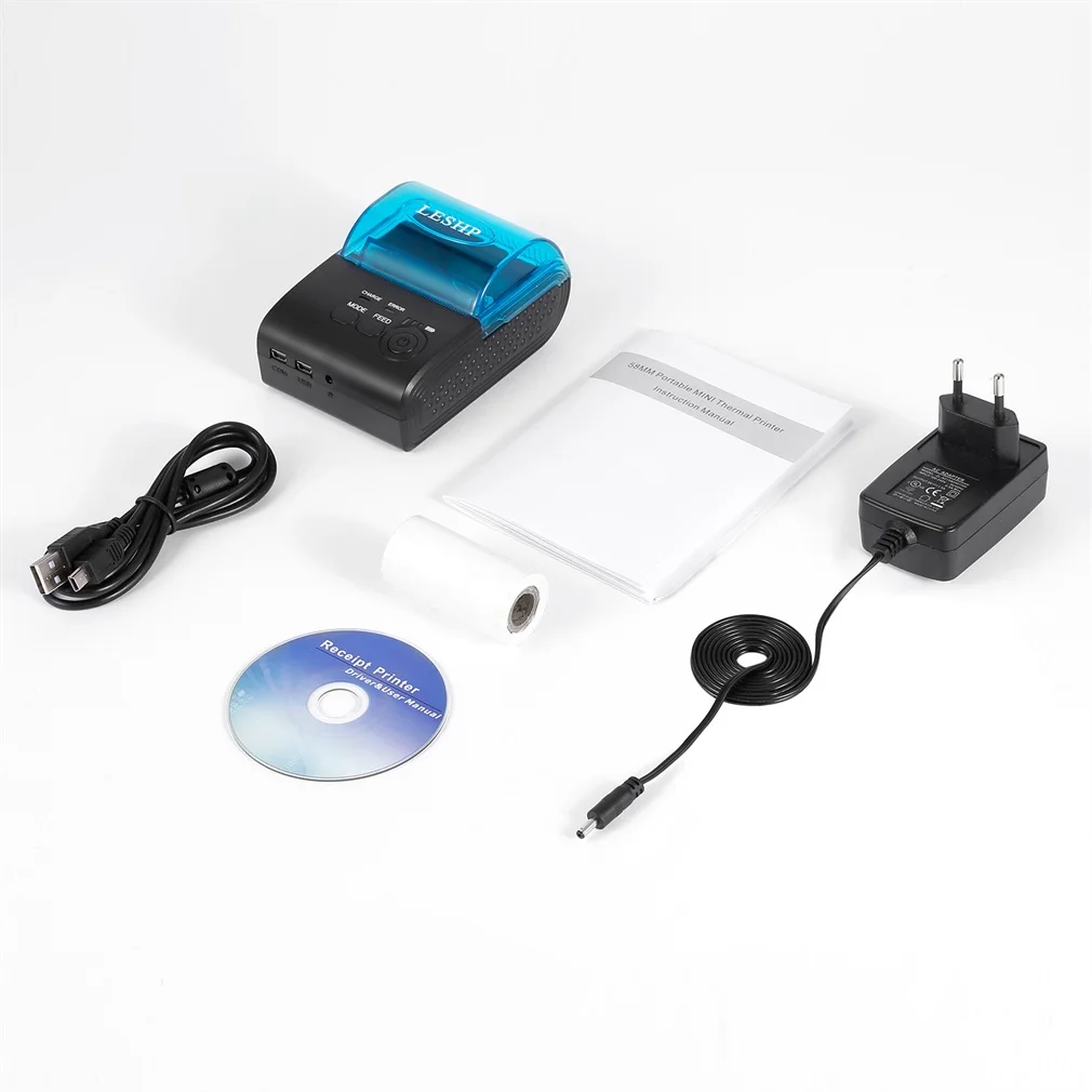 

Lightweight 58mm Mini Portable 4.0 Wireless Receipt Thermal Printer for IOS for Android for Windows USB POS Printer