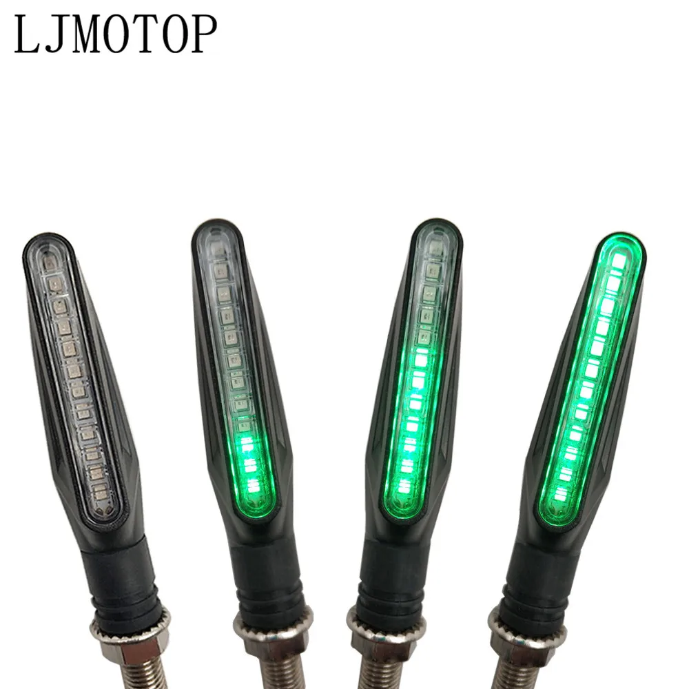 green Two pairs Светодиодный указатель поворота для мотоцикла, мигающая сигнальная лампа, аксессуары для DUCATI 900SS/900 Sport M900/900 Monster M900 Monster S - Цвет: green Two pairs