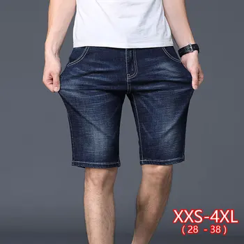 

Men High Waist Jean Shorts Korean Casual Spring And Summer Plus Size Large Stretch Straight Slim Namle Denim Short 38 36