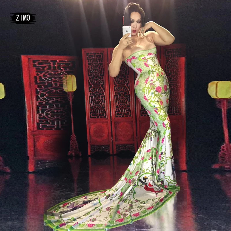 Традиционное китайское платье с принтом hanfu женские сексуальные костюмы