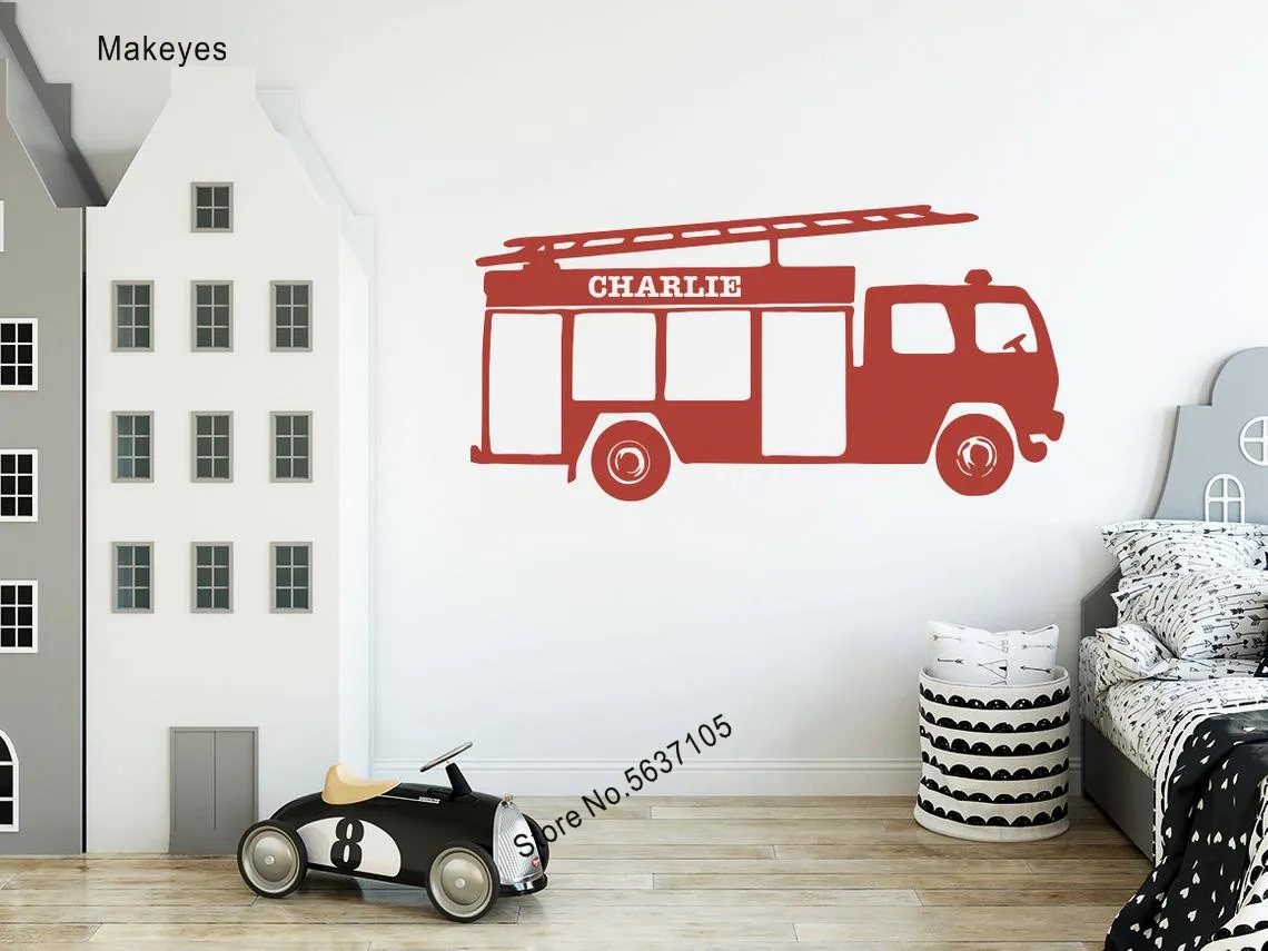 Decal Vinyl Wall Art Sticker Mural cars transport vehicles Personalised Name 