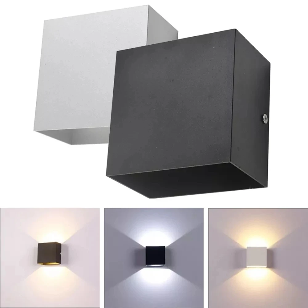 wall mounted lights IP65 Waterproof 6W 12W indoor outdoor Led Wall Lamp Aluminum Adjustable Surface Mounted AC85~265V Led porch Light sconce wall mounted light fixture