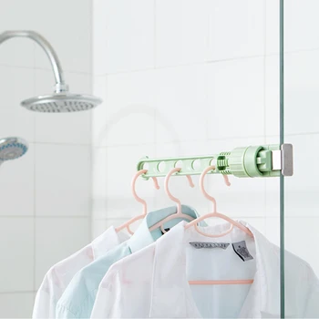 

2019 NEW 3 colors Indoor Window Door Drying Rack 5-Hole Clothes Hanger Window Frame Travel Dormitory Drying Rack Hanging Rod