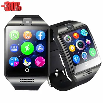 

Q18 Smartwatch Smart watch clock Sim TF Card Support Phone Call Push Message Camera Bluetooth Connectivity For Android IOS Phone