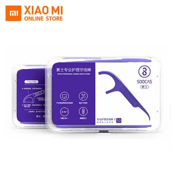 

Original 50pcs/box Xiaomi Soocare Professional Superfine DentalFoss Ergonomic Design FDA Testing Food Grade