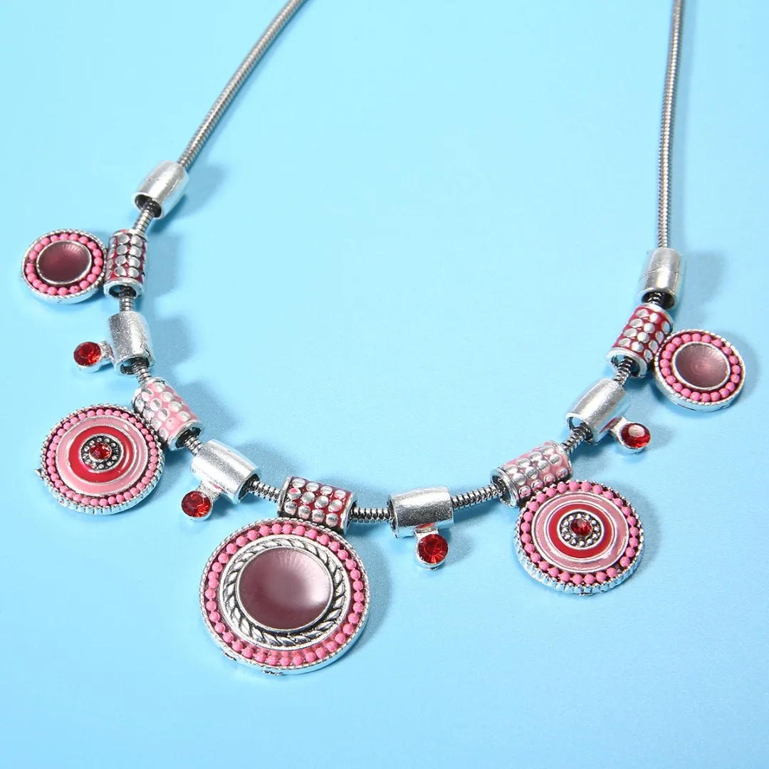 Women Summer Bikini Beach Party Accessories Boho Charming Circle Long Choker Chain Necklace Shellhard Statement Jewelry Gift