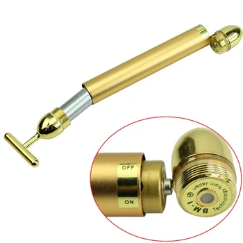 

24K Golden Skin Care Anti-Aging Vibration Facial Roller Massage Pulse Beauty Bar