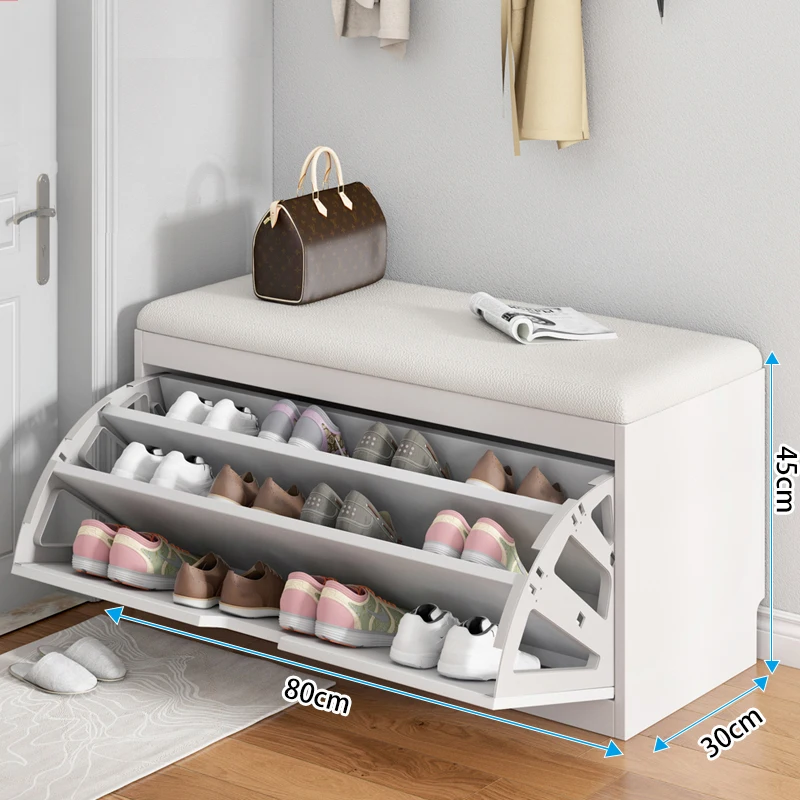 nórdico para Zapatos, mueble plegable De madera, Organizador De almacenamiento, mueble De entrada, color blanco, OC50XG - AliExpress Muebles