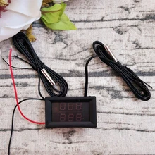 NTC/DS18B20 датчик температуры цифровой дисплей термометр метр детектор модуль 0,28/0,36/0,56 дюйма металлический водонепроницаемый зонд