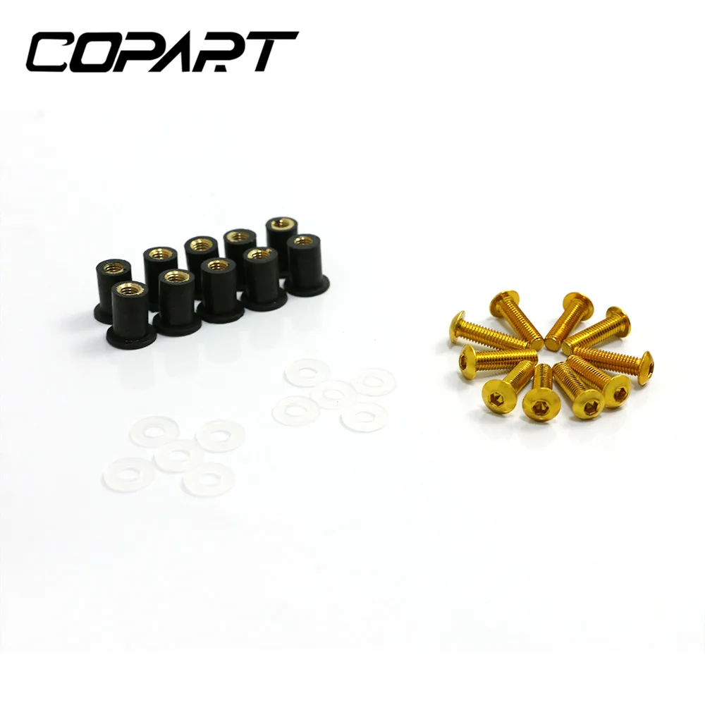 10 шт./компл. M5X15mm мотоцикл Алюминий винты обтекателей Болты Комплект средства ухода за кожей крепление для мотоциклетное ветровое стекло болтов винтов гаек