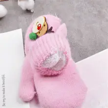 Рождественские детские перчатки, милые Мультяшные варежки для малышей, теплые флисовые толстые перчатки, зимние перчатки для мальчиков и девочек, подарки