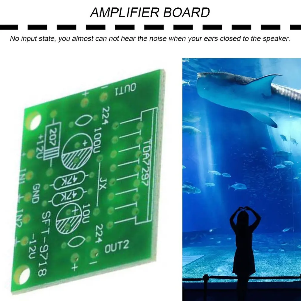 TDA7297 усилитель доска 15 Вт+ 15 Вт DC 12 В двухканальный трек стереомодуль комплект DIY