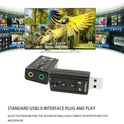 Carte son externe 7.1 canaux, USB vers Jack 3.5mm, adaptateur Audio pour casque, Microphone, windows xp/7 