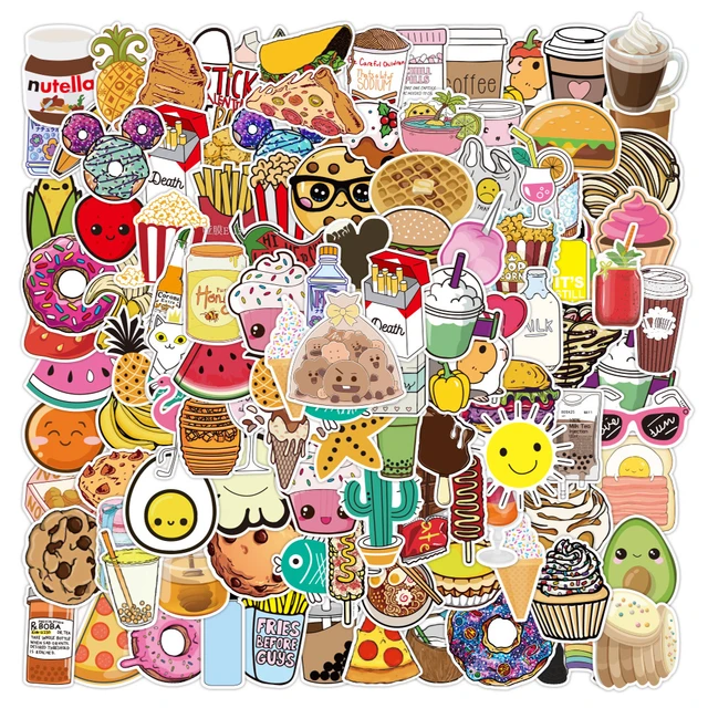 10/20/50pcs Cute Drink Stickers Lovely Cute Beverage Cup Cartoon Vinyl  Decals for Girl Laptop Guitar Fridge Phone Case Toy Gifts - AliExpress