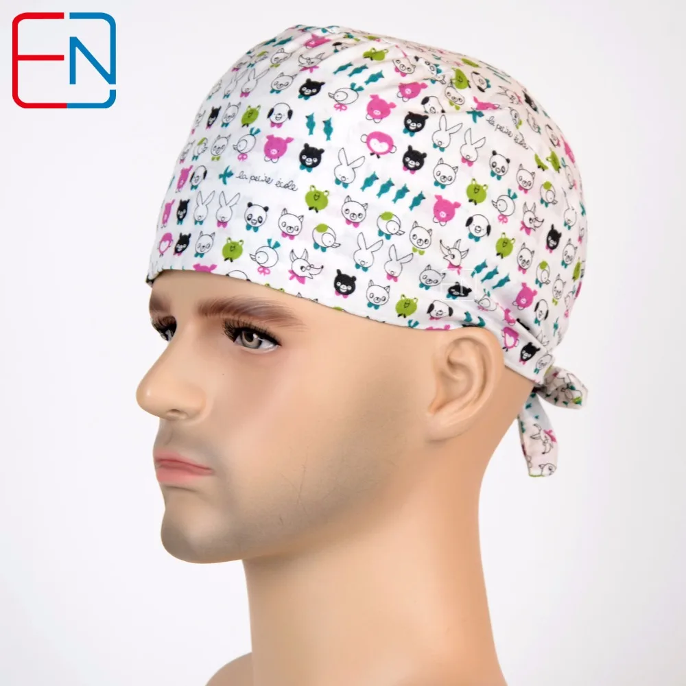 Hennar Scrub Caps For Men With Sweatband 100 Cotton Scrub Caps Aminals