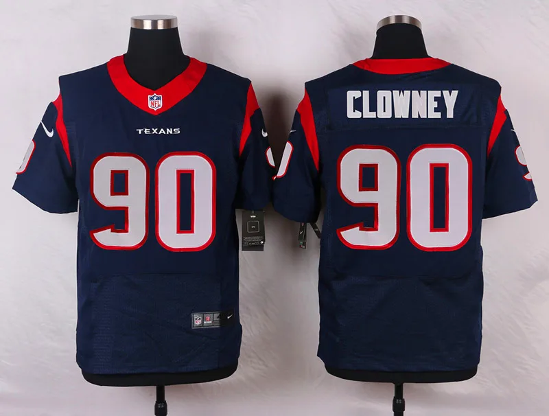 Небесно-голубой Stitiched, Houston, Brian Cushing 90 Jadeveon Clowney 99 JJ Watt 17 Brock Osweiler 26 Lamar Miller Jersey - Цвет: Небесно-голубой