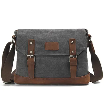

High Capacity Vintage Men Canvas Handbags Crossbody Bags For Men Antitheft Messenger Bags For Men Waterproof