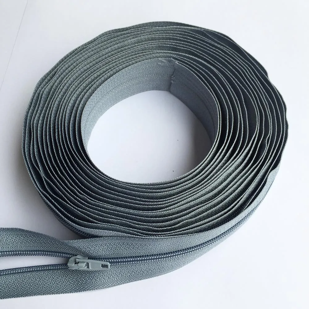 Versatile Nylon Zipper Rolls with Auto-Lock Sliders for Tailor Sewing Accessories