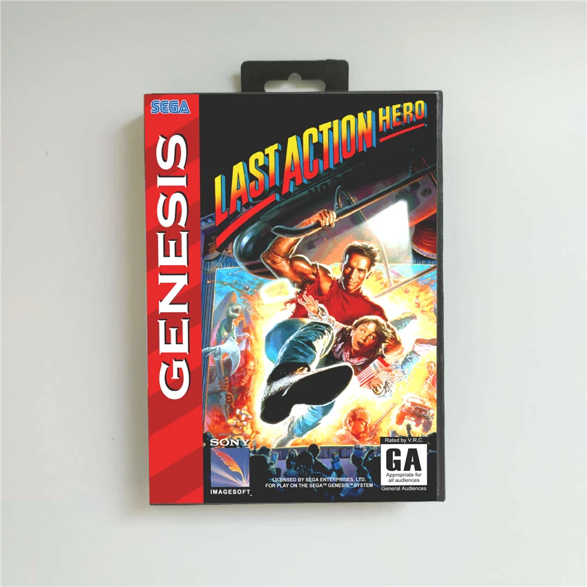 

Last Action Hero - USA Cover With Retail Box 16 Bit MD Game Card for Sega Megadrive Genesis Video Game Console