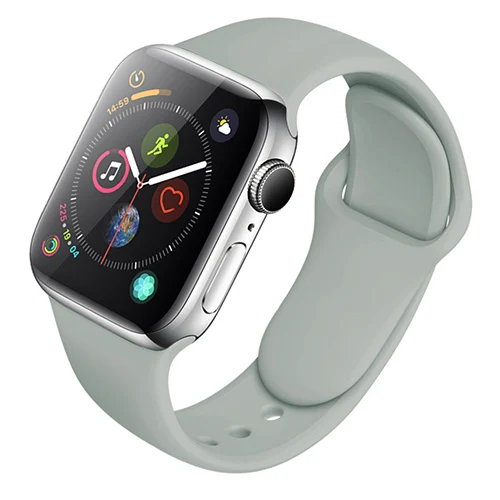 color 28 Силиконовый ремешок для Apple Watch 38 мм 42 мм спортивный браслет резиновый ремешок для часов Iwatch 5 4 44 мм 40 мм для Apple Watch 3 2 1 ремешок - Цвет ремешка: color 28