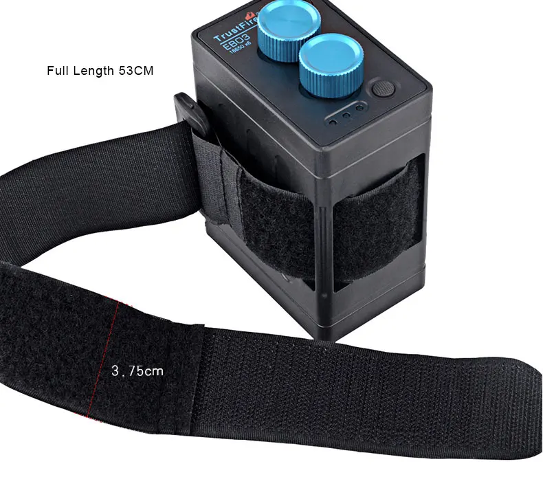 Trustfire Dual Voltage Output 8.4V 5V Bicycle Lamp Power Box for 2/4/6 18650/26650 Batteries W/ Strap Optional 100-240V Adaptor